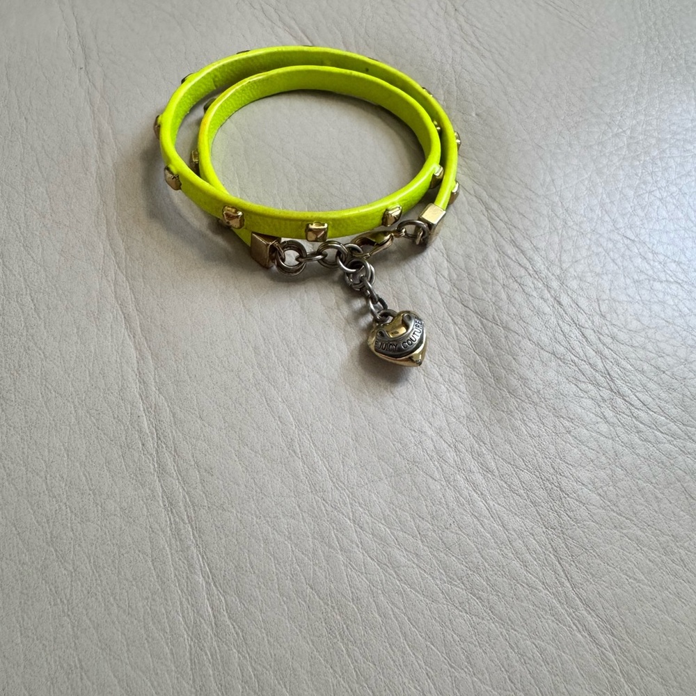 Juicy Couture Bright Yellow Heart Charm Bracelet